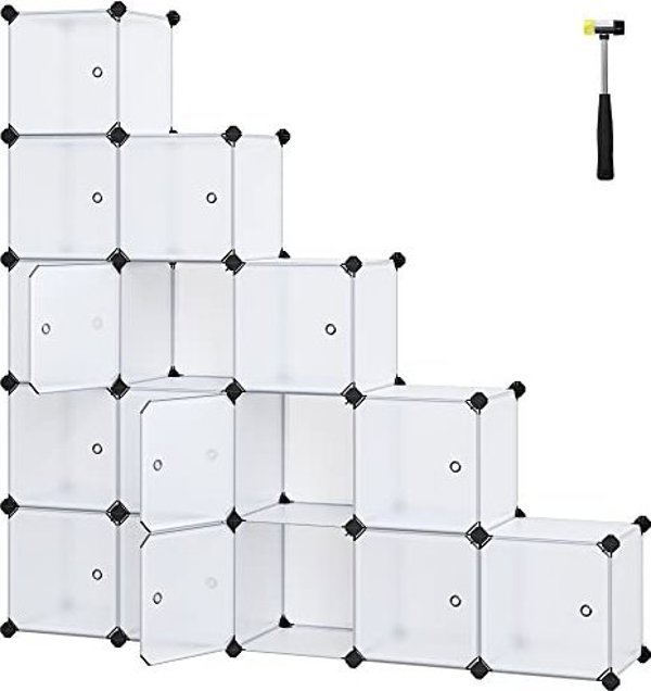 Songmics Storage Organizer, 15 θέσεις για ρούχα παπούτσια Βιβλία παιχνιδιών, εύκολο στη συναρμολόγηση, λευκό 13585952 6955880334599