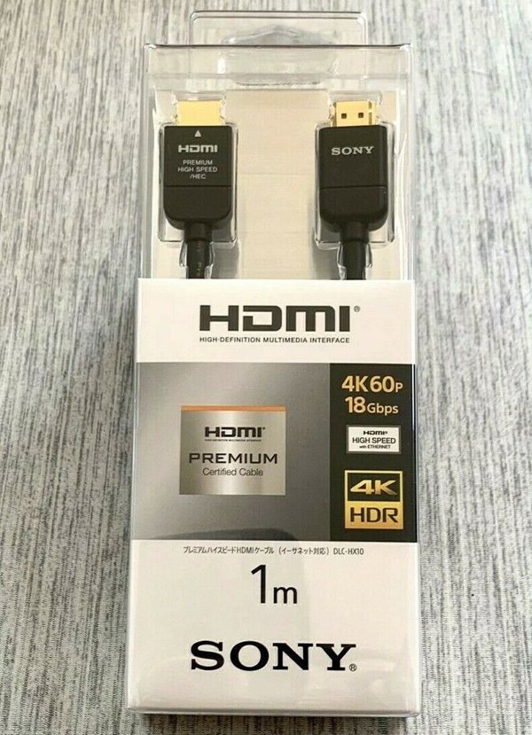 Sony Sony καλώδιο HDMI Premium DLC-HX10 1m, μαύρο