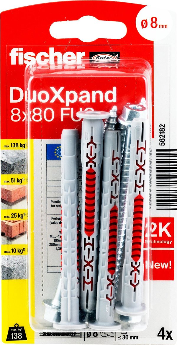 Sourcing DuoXpand pin with screw 8x80 FUS, 4 pcs.