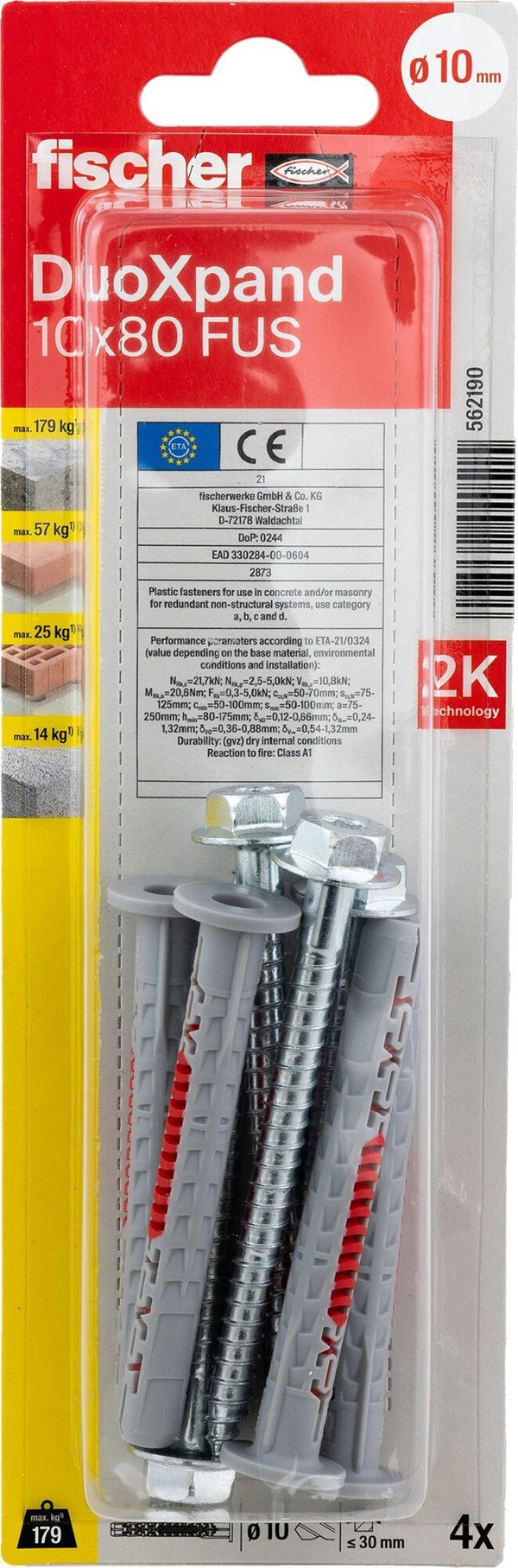 Sourcing DuoXpand πείρος με βίδα 10x80 FUS, 4 τεμ.