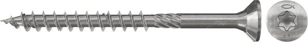 Βίδα ξύλου Fischer FPF-ST 6.0x80 A2, 100 τεμ.