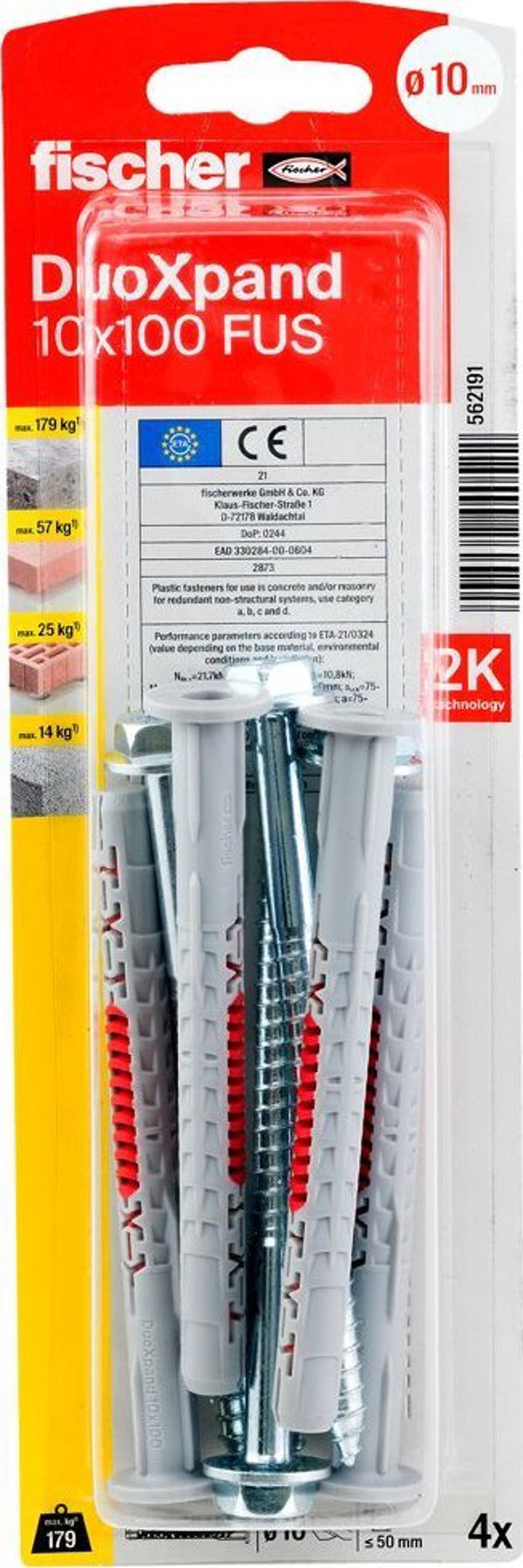 Καρφίτσα DuoXpand με βίδα 10x100 FUS, 4 τεμ.