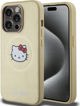 Θήκη Sourcing Hello Kitty MagSafe για iPhone 15 Pro 6.1" - Δερμάτινη με Κεφάλι Kitty, Χρυσή