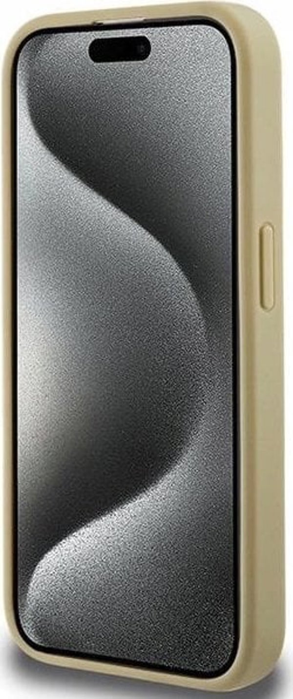 Θήκη Sourcing Hello Kitty MagSafe για iPhone 15 Pro 6.1" - Δερμάτινη με Κεφάλι Kitty, Χρυσή