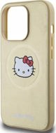 Θήκη Sourcing Hello Kitty MagSafe για iPhone 15 Pro 6.1" - Δερμάτινη με Κεφάλι Kitty, Χρυσή
