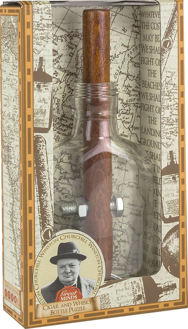 Sourcing GREAT MINDS CHURCHILLS WHISKY BOTTLE