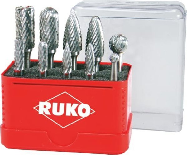 Σετ φρέζας από καρβίδιο 10 τεμαχίων RUKO 14111754 4007140093837