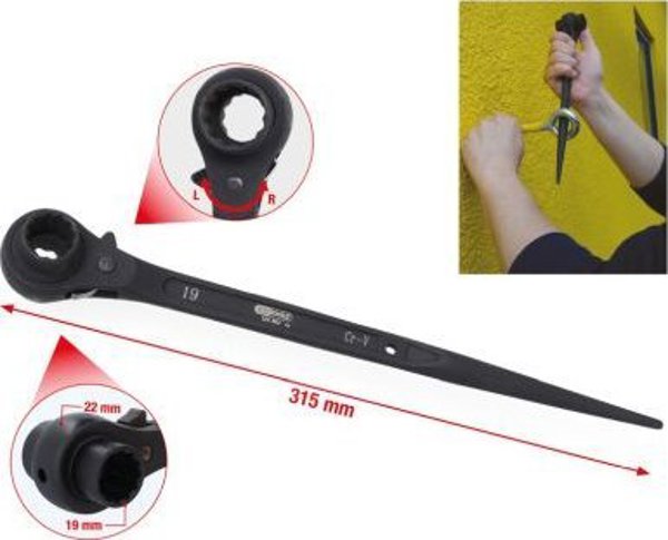 Κλειδί Sourcing για σκαλωσιές KS TOOLS 19x22mm