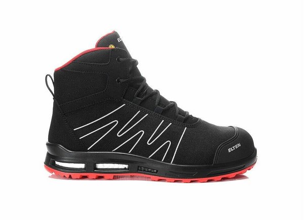 Sourcing Shoes ELTEN ENNO XXT Pro Mid ESD S3S, black/red 42