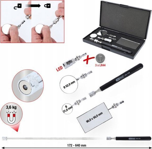 Σετ καθρεφτών 5 τεμαχίων Sourcing KS TOOLS