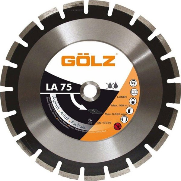 Δίσκος διαμαντιών Sourcing για άσφαλτο GOLZ LA75 350x25.4mm