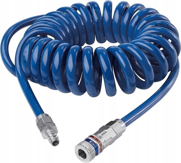 Σπιράλ σωλήνας Sourcing με συνδέσμους CEJN Esafe 6.5x10mm 4m, μπλε