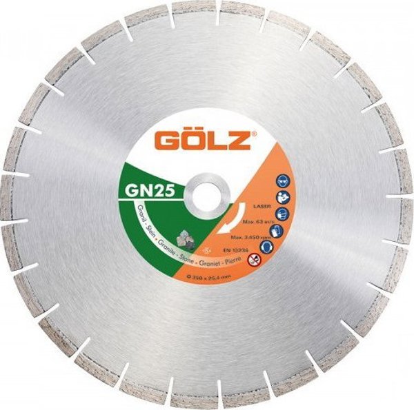 Δίσκος διαμαντιού για γρανίτη Sourcing GOLZ GN25 O350x25,4mm