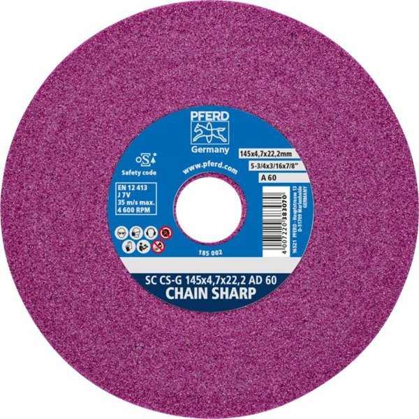 Sourcing Chain sharpening disc PFERD SC CS-G 145x4,7x22,2 AD 60J7V
