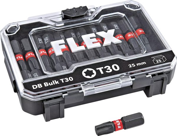 Σετ 25 τεμαχίων με μύτες κρούσης FLEX DB T30 Sourcing
