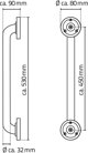 Sourcing GRAB BAR SAM M. MATT BLACK. ALUMINIUM