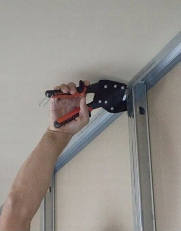 Πένσες σύνδεσης προφίλ Sourcing Edma, μονοχέριες, 45*, 1+1mm. 260mm