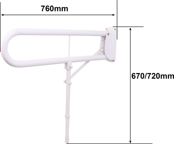 Sourcing GRAB BAR HD-05, FOLDING, 76 CM, WHITE