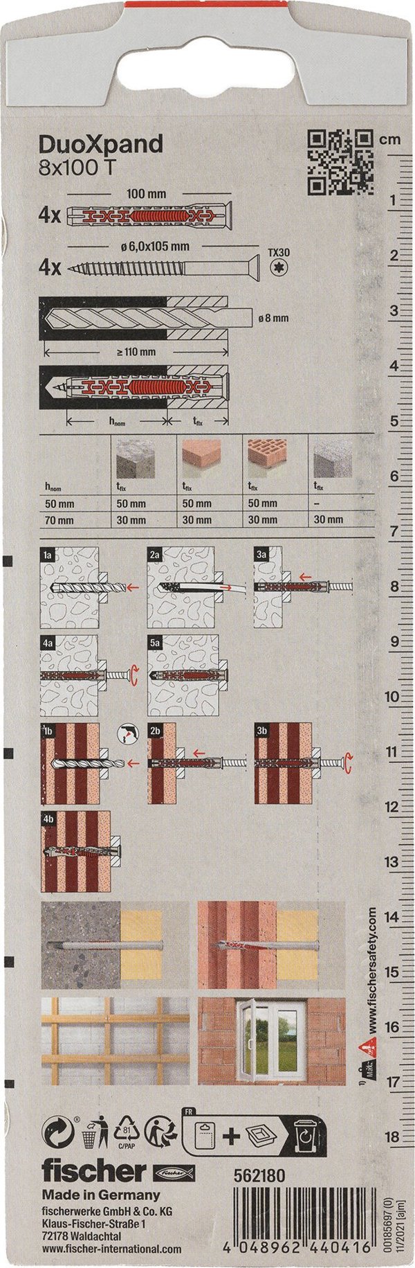 Sourcing DuoXpand πείρος με βίδα 8x100 T, 4 τεμ.