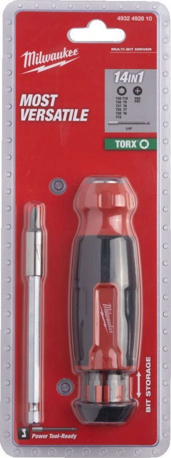 Sourcing MILWAUKEE UNIVERSAL RATCHET SCREWDRIVER 14in1 TORX...
