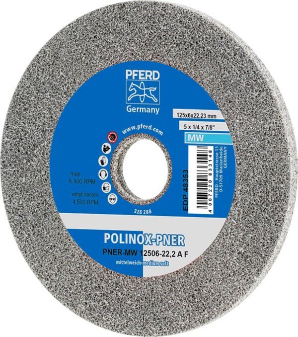 Μέσος μαλακός δίσκος στίλβωσης PFERD PNER-MW 125/22,2 A 4AF