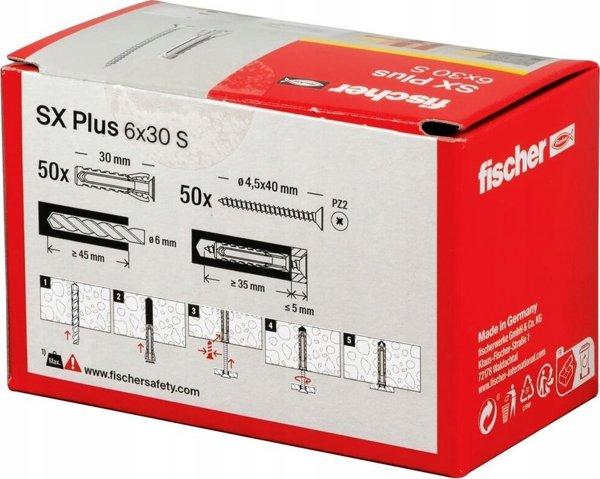 Καρφίτσα Sourcing University SX Plus 6x30 mm, με βίδα. 50 τεμ.