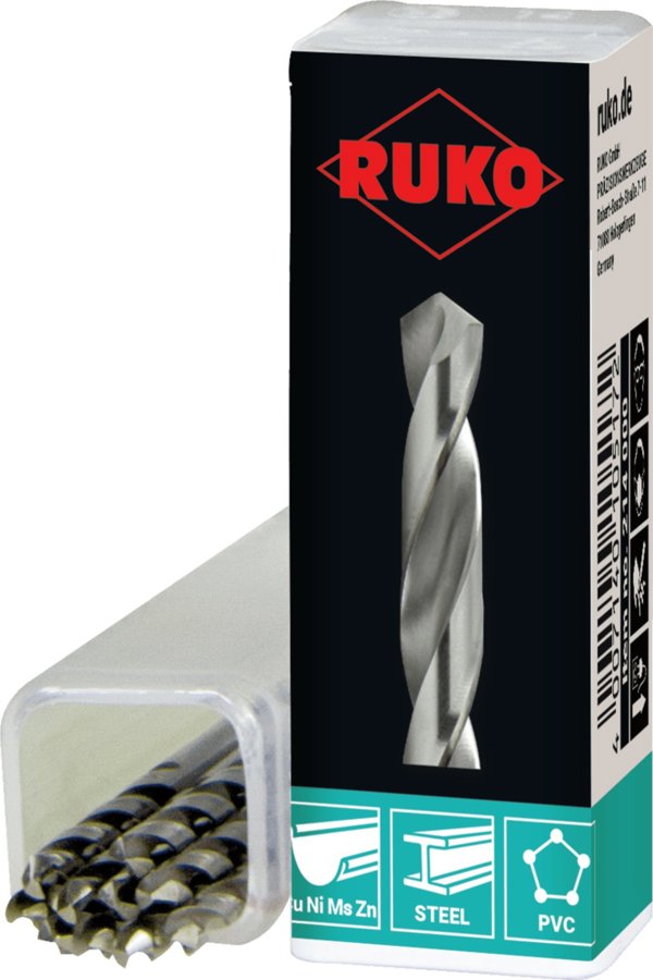 Sourcing Σπειροειδές μεταλλικό τρυπάνι RUKO HSS 15.0 mm
