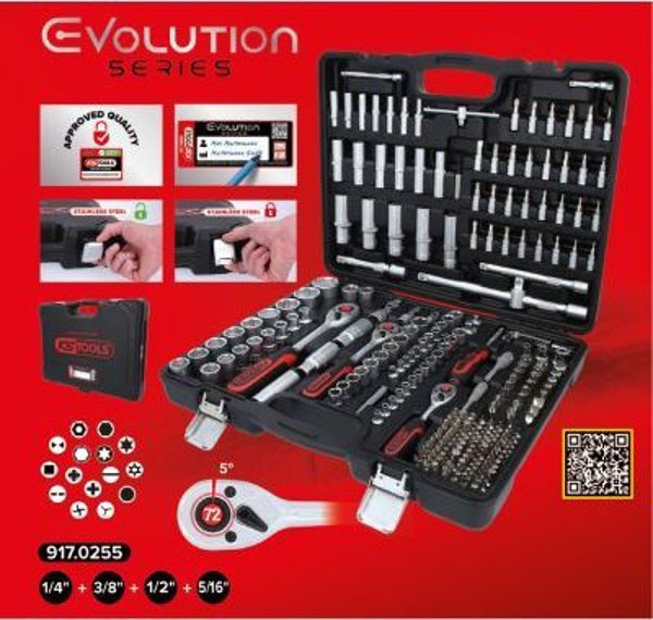Sourcing 255-piece set of washers and heads KS TOOLS 917.0255