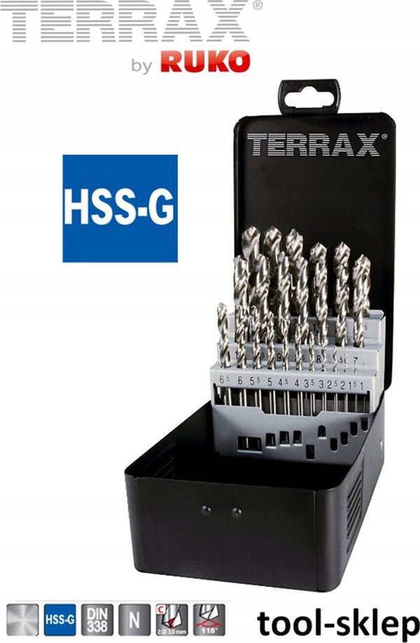 Sourcing 25-piece drill set RUKO Terrax HSS