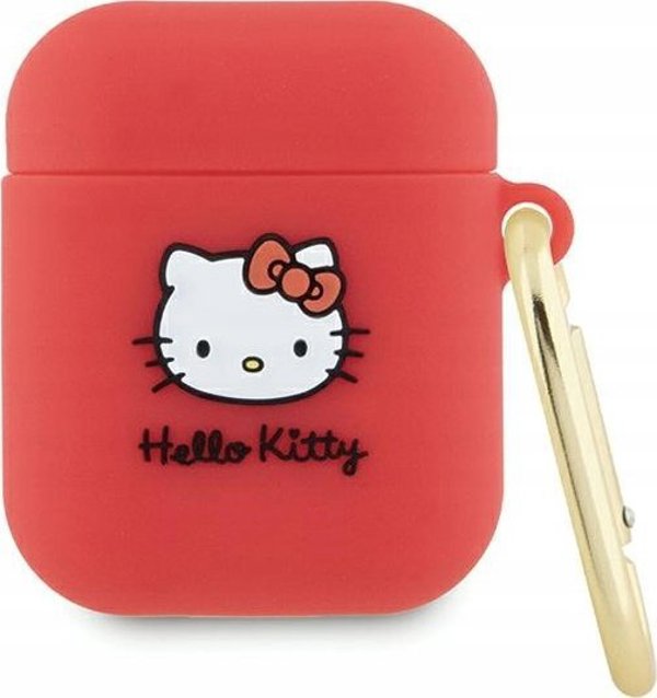 Sourcing Hello Kitty HKAP23DKHSF Airpods Pro 2 (2022/2023) θήκη φούξια/φούξια Σιλικόνη 3D Kitty Head