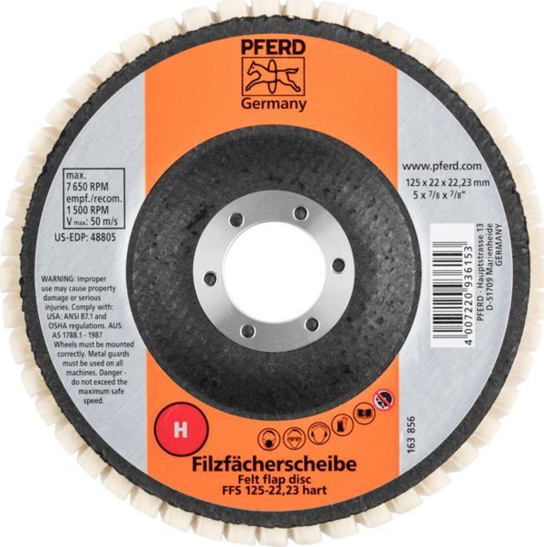 Sourcing Σκληρός δίσκος στίλβωσης PFERD FFS 125/22,23 H