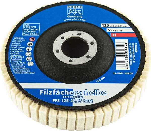 Sourcing Σκληρός δίσκος στίλβωσης PFERD FFS 125/22,23 H