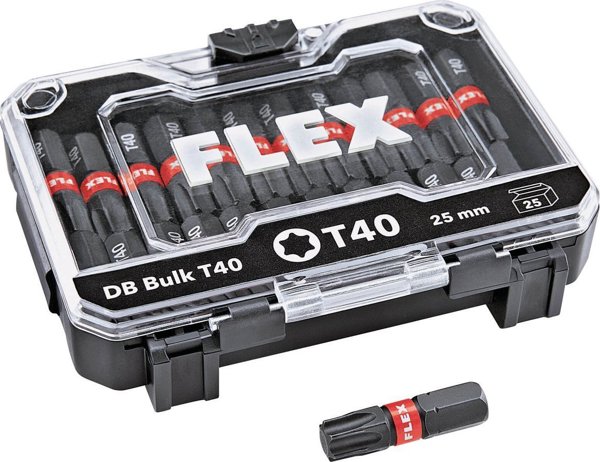 25-κομμάτια σετ από μύτες κρούσης FLEX DB T40