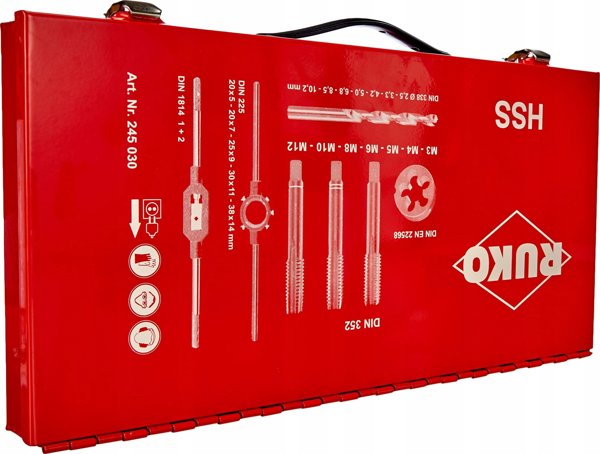Σετ βρύσες και βρύσες με τρυπάνια Sourcing RUKO HSS M3-M12