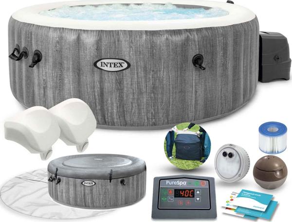 Τζακούζι κήπου INTEX PureSpa Greywood Deluxe 196 cm x 71 cm (28440)