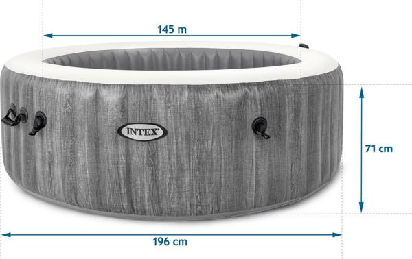 Τζακούζι κήπου INTEX PureSpa Greywood Deluxe 196 cm x 71 cm (28440)