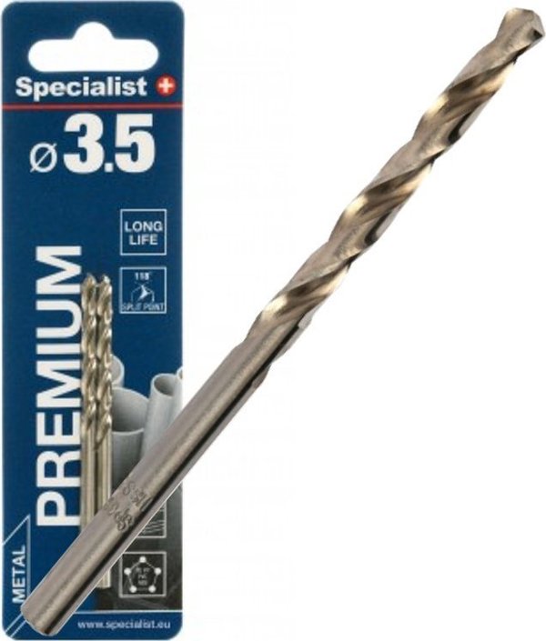 SPECIALIST+ μεταλλικό τρυπάνι PREMIUM, 3.5mm, 2 τεμ.