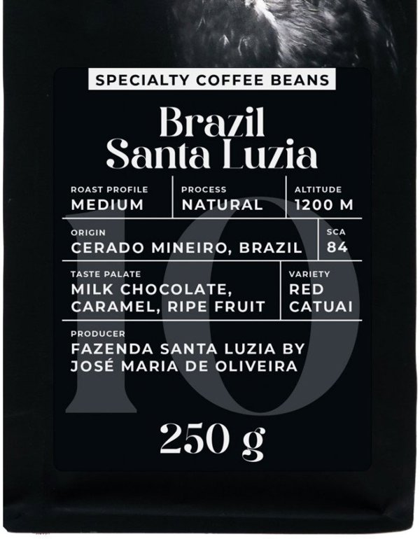 Εξειδικευμένοι κόκκοι καφέ Black Crow White Pigeon Βραζιλία Santa Luzia, 250 γρ