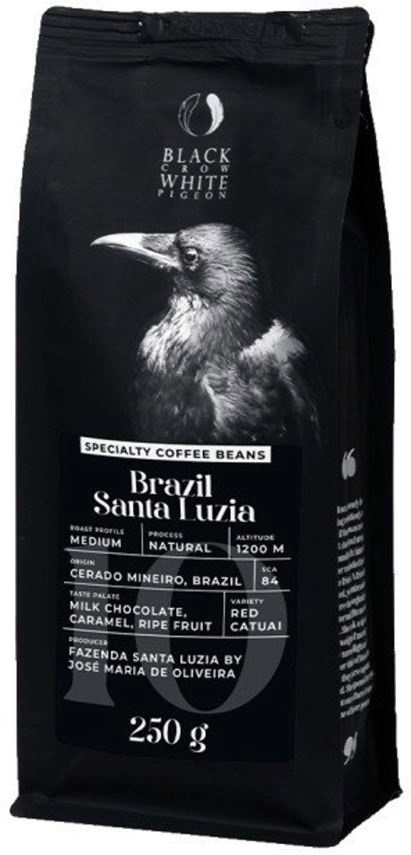 Εξειδικευμένοι κόκκοι καφέ Black Crow White Pigeon Βραζιλία Santa Luzia, 250 γρ