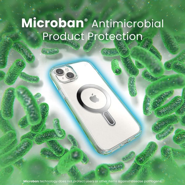 Speck Speck Presidio Perfect-Clear ClickLock & Magsafe - Θήκη iPhone 15 Plus / iPhone 14 Plus (Διαφανές / Φινίρισμα Χρωμίου / Γαλήνιο Ασημί)