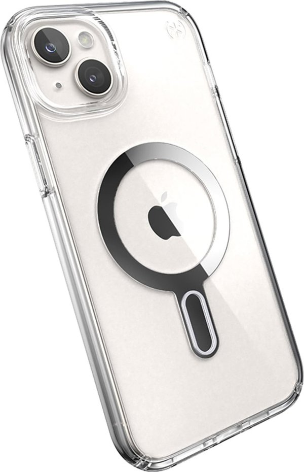 Speck Speck Presidio Perfect-Clear ClickLock & Magsafe - Θήκη iPhone 15 Plus / iPhone 14 Plus (Διαφανές / Φινίρισμα Χρωμίου / Γαλήνιο Ασημί)