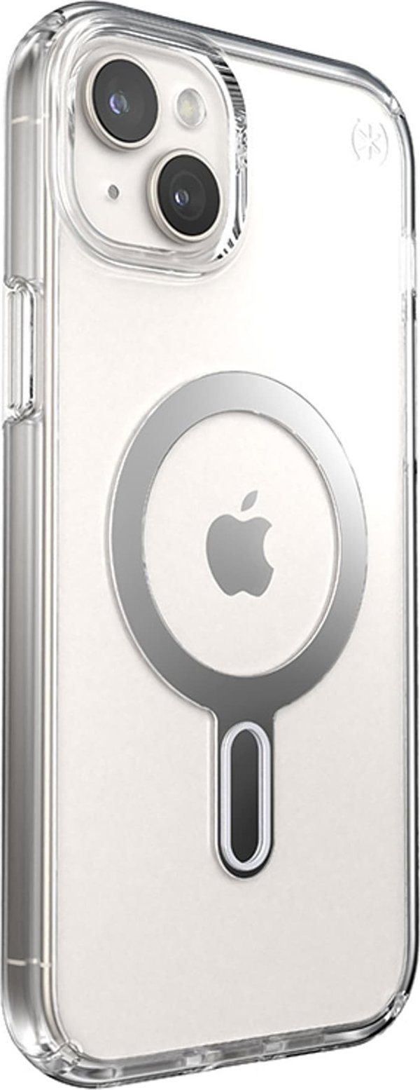 Speck Speck Presidio Perfect-Clear ClickLock & Magsafe - Θήκη iPhone 15 Plus / iPhone 14 Plus (Διαφανές / Φινίρισμα Χρωμίου / Γαλήνιο Ασημί)