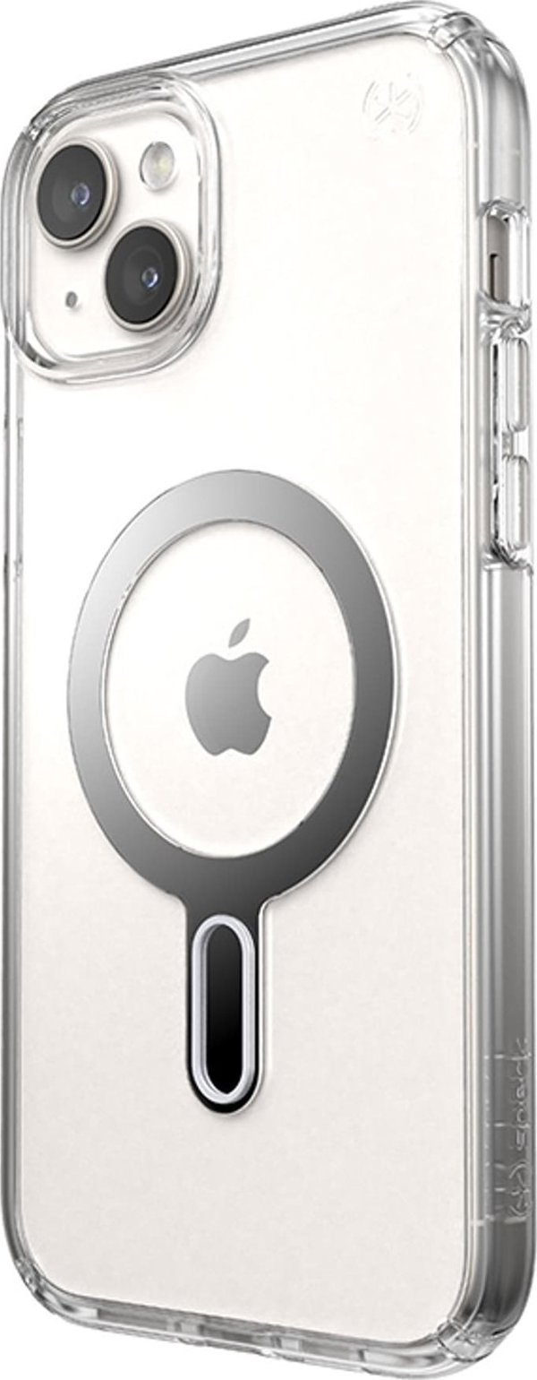Speck Speck Presidio Perfect-Clear ClickLock & Magsafe - Θήκη iPhone 15 Plus / iPhone 14 Plus (Διαφανές / Φινίρισμα Χρωμίου / Γαλήνιο Ασημί)