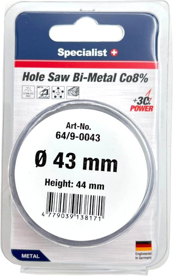 SPECIALIST+ κορώνα BI-METAL, 43 mm