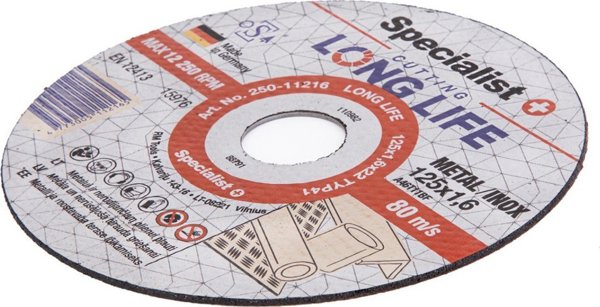 Specialist+ SPECIALIST+ μεταλλικός δίσκος LONG LIFE, 125x1.6x22 mm