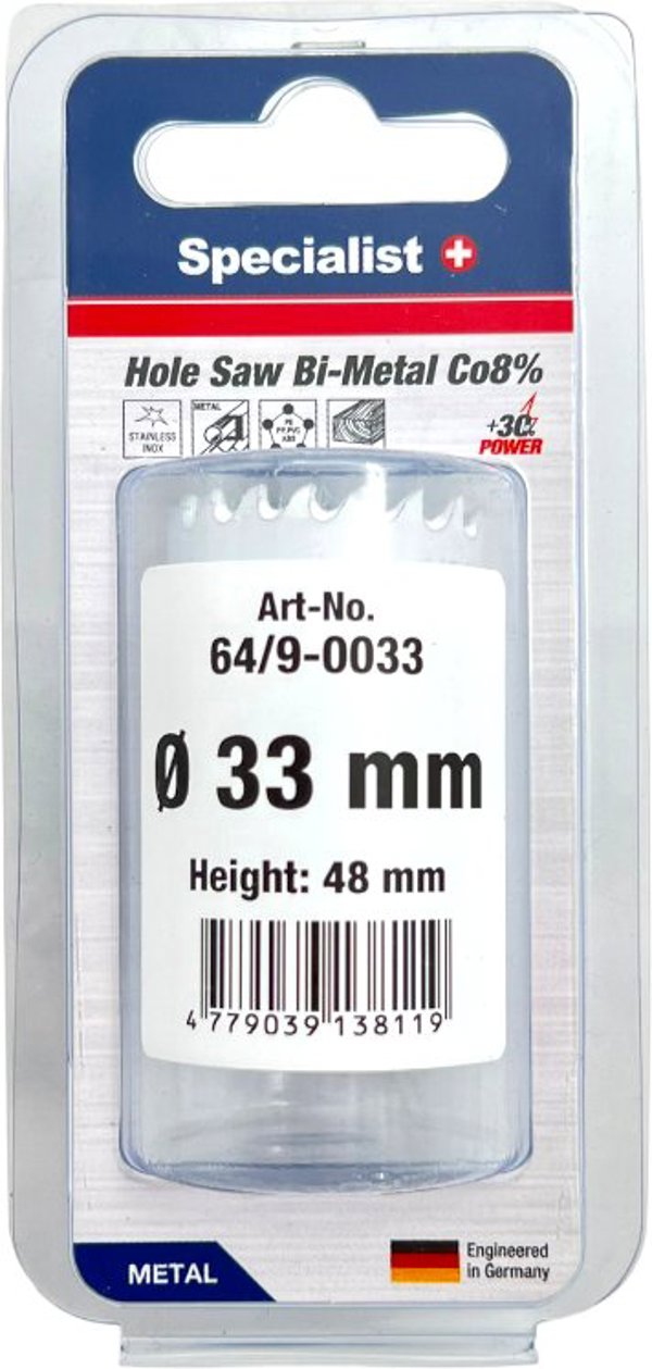 SPECIALIST+ κορώνα BI-METAL, 33 mm