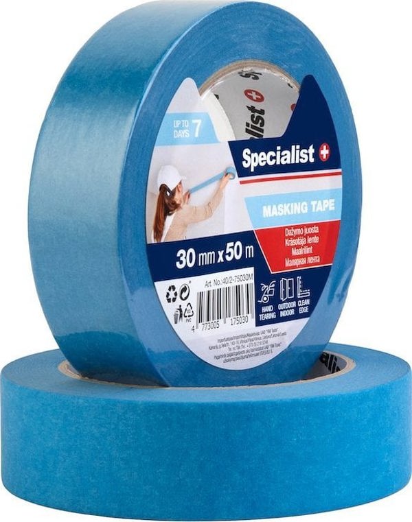 Ταινία βαφής SPECIALIST+, 30 mm x 50 m, μπλε