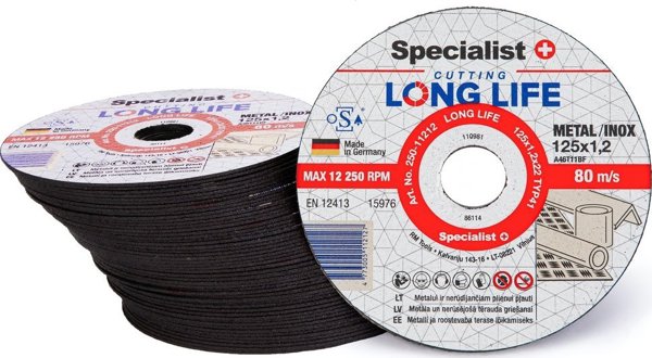 Specialist+ SPECIALIST+ μεταλλικός δίσκος LONG LIFE, 125x1.2x22 mm