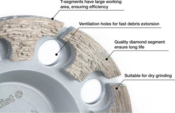Specialist+ Δίσκος λείανσης διαμαντιών σχήματος Τ 125x22 mm