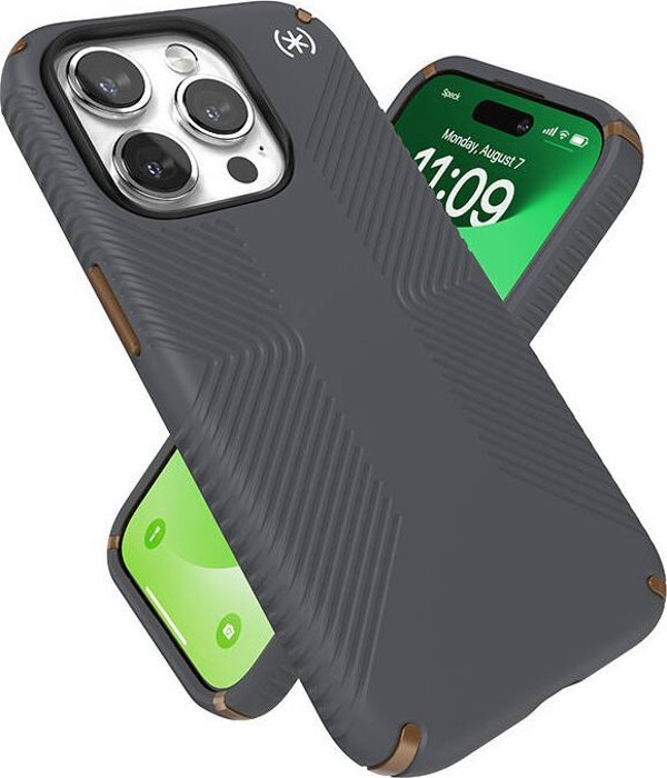 Speck Speck Presidio2 Grip - Θήκη iPhone 15 Pro (Charcoal Grey / Cool Bronze / White)